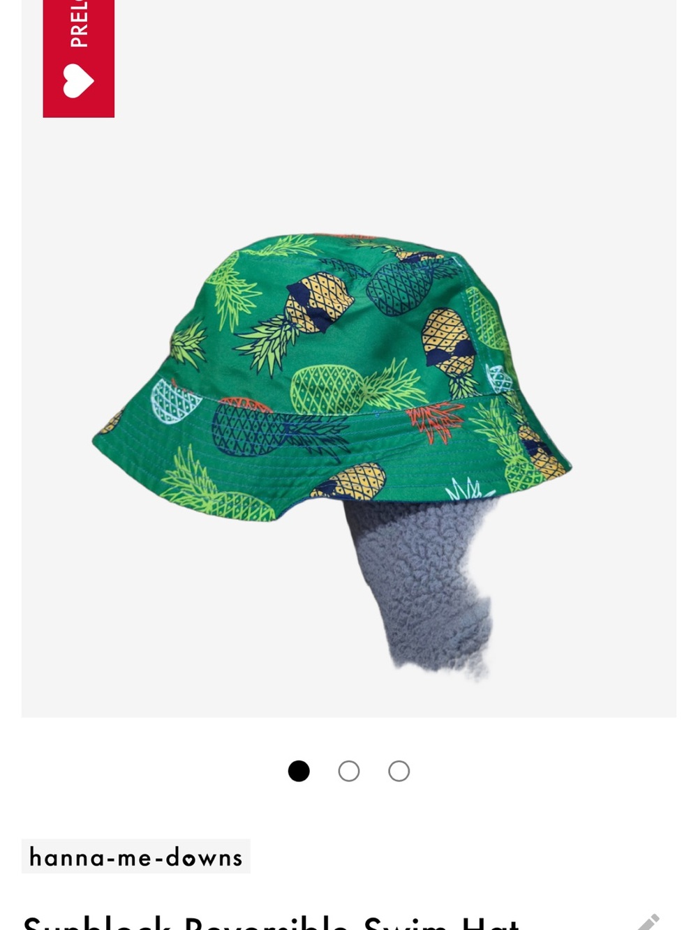 Hanna Andersson Green Pineapple Print Bucket Hat